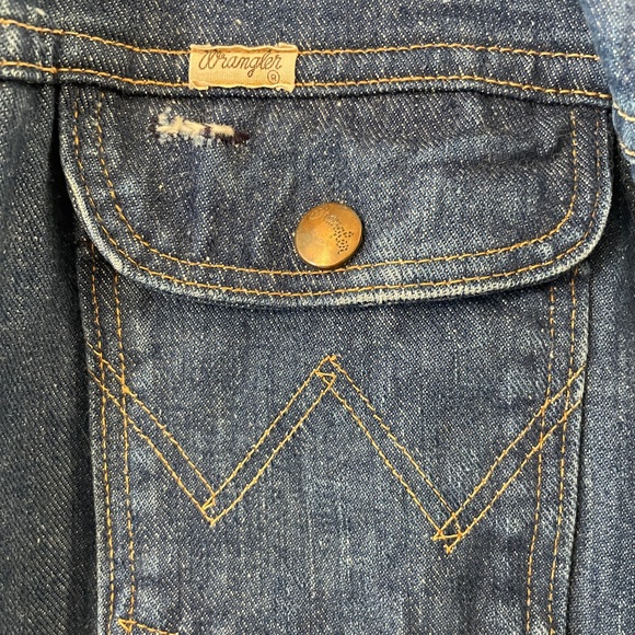 1960s Selvage Wrangler Jacket, White Label, Made in USA Selvedge - Picture 5 of 9